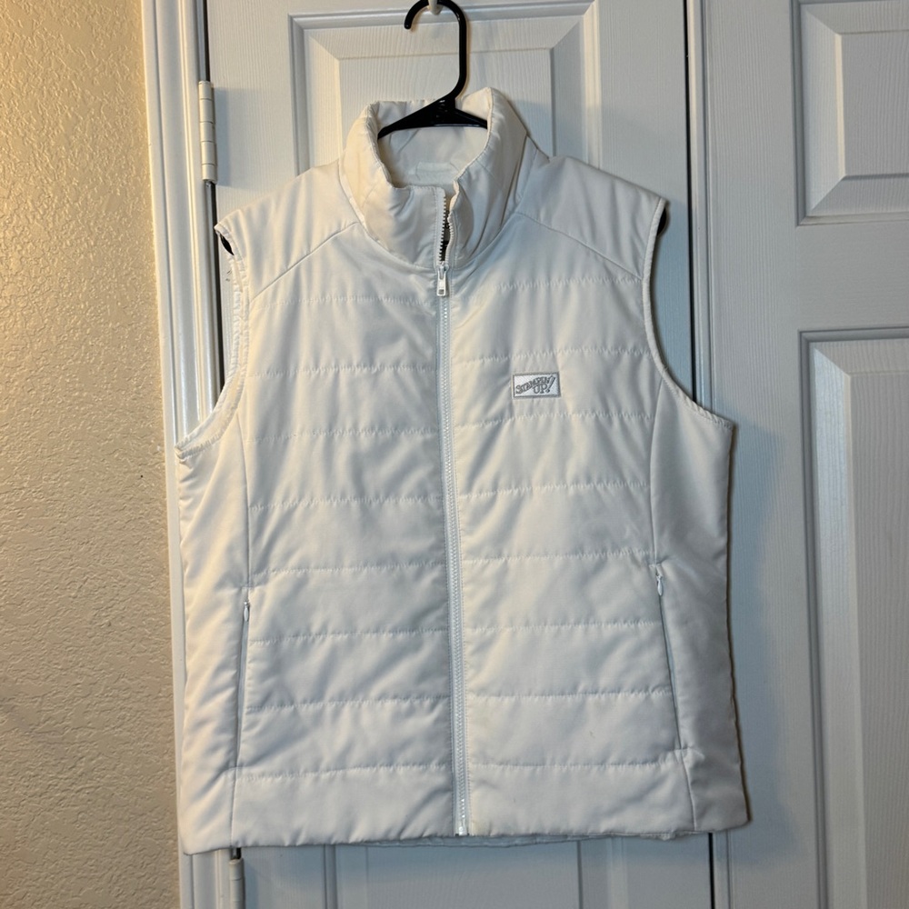 Port Authority Stampin Up! White Puffer Vest Jacket, Women’s Sz L,‎ Preloved